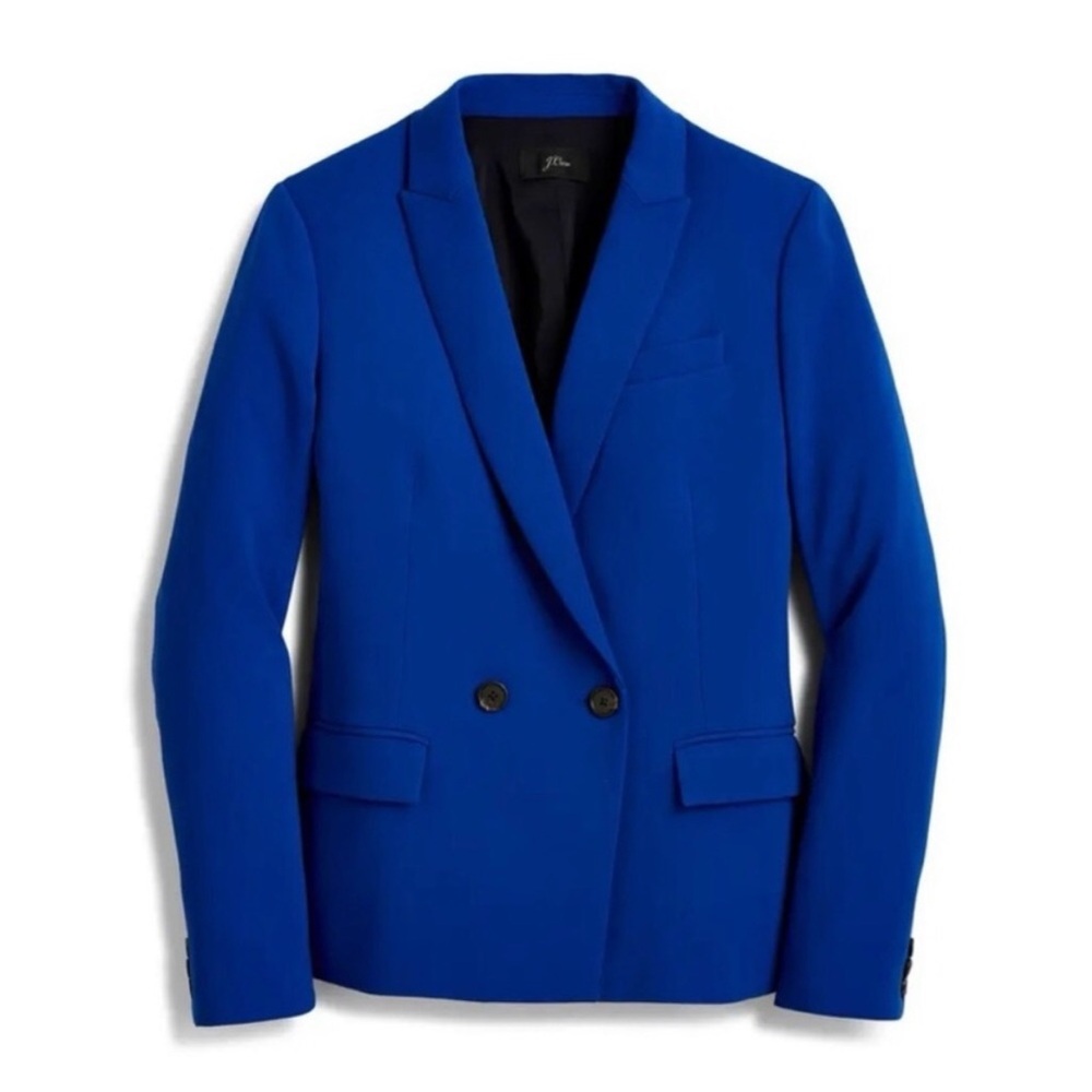 J.Crew Dover Double Breasted Blazer Jacket Vivid Sea Royal Blue